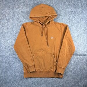 Coach Hoodie Sweatshirt Men's XS Orange Rust Cotton Drawstring